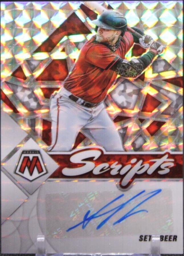 Seth Beer #SC-SB Baseball Cards 2022 Panini Mosaic Scripts Autographs