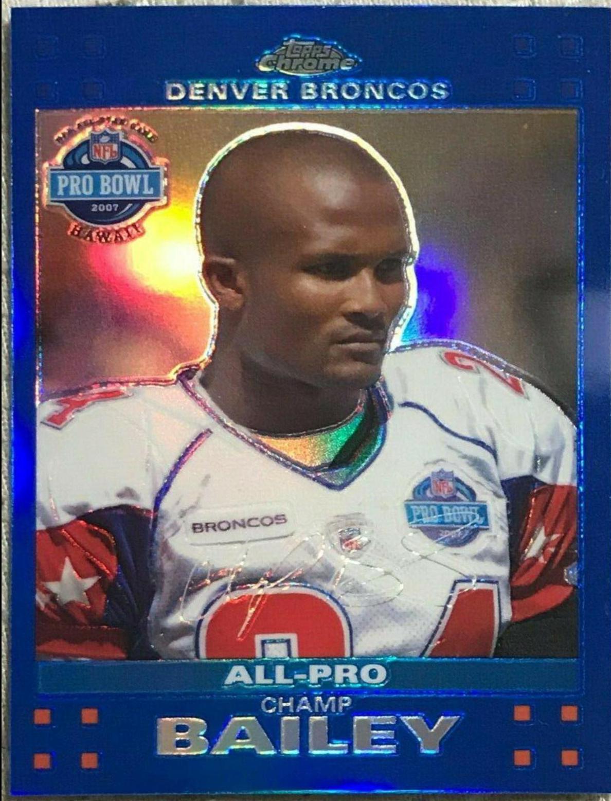 Champ Bailey [Blue Refractor] #TC101 Football Cards 2007 Topps Chrome