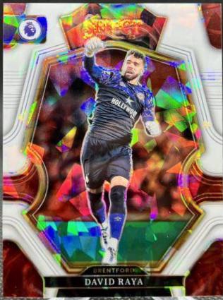 David Raya [White Ice] #101 Soccer Cards 2022 Panini Select Premier League