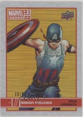 Aaron Fischer [Gold Linearity] #1 Marvel 2021 Upper Deck Annual