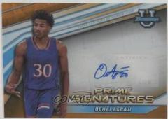 Ochai Agbaji [Orange] #PCS-OA Basketball Cards 2021 Bowman University Prime Chrome Signatures Prices