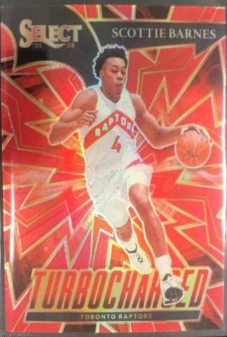 Scottie Barnes [Red Prizm] #4 Basketball Cards 2021 Panini Select Turbo Charged