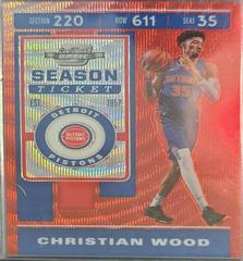 Christian Wood [Red Wave] #4 Basketball Cards 2019 Panini Contenders Optic Prices