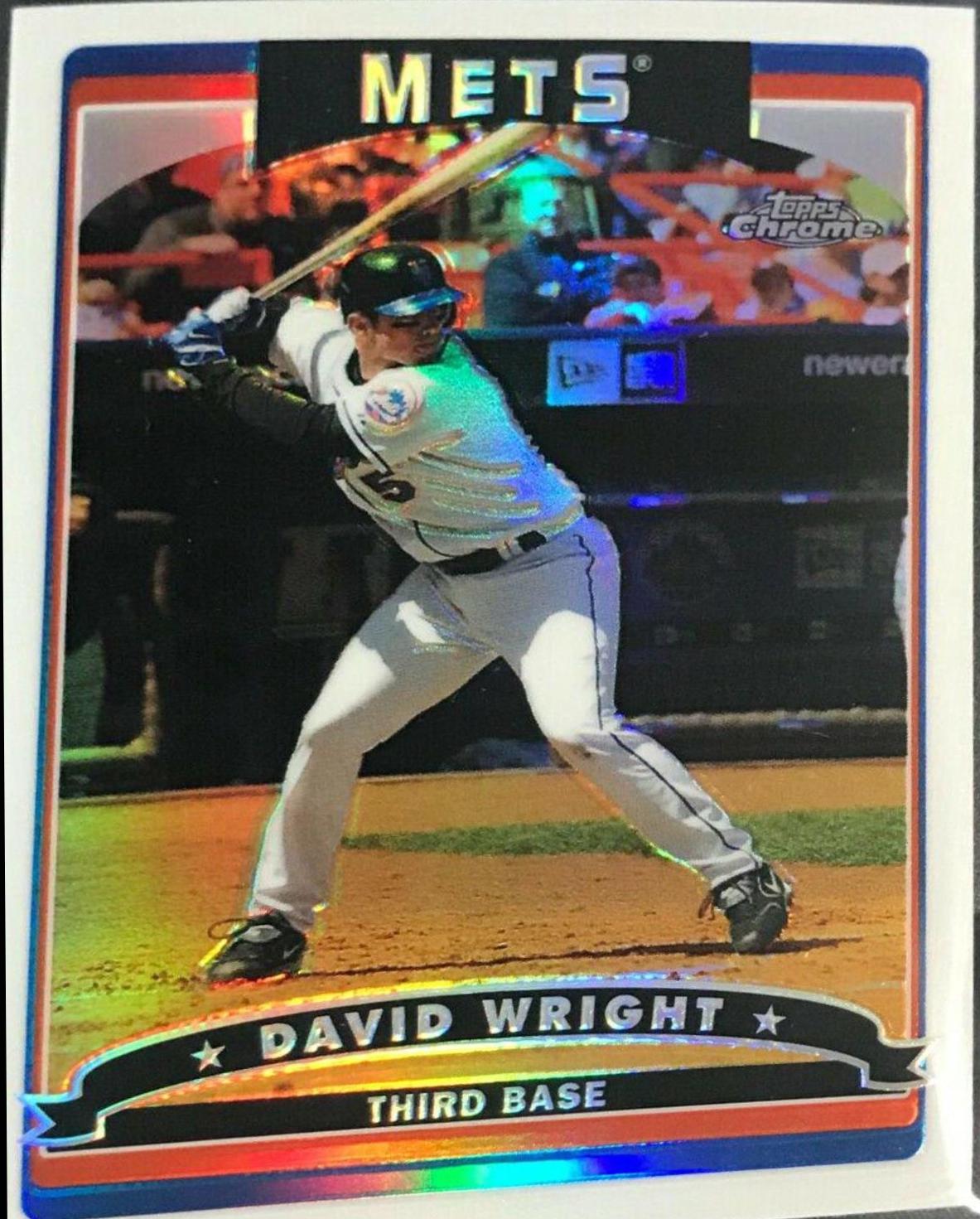 David Wright [Refractor] #8 Baseball Cards 2006 Topps Chrome