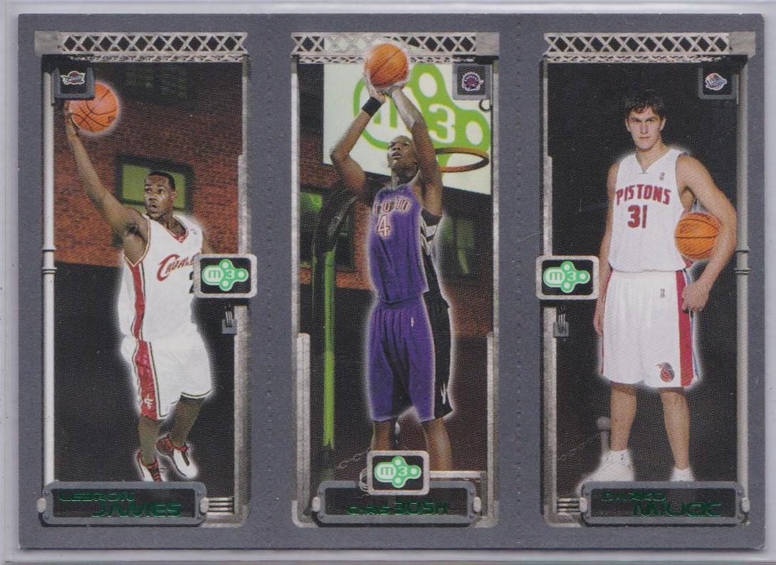 James, Bosh, Milicic Basketball Cards 2003 Topps Rookie Matrix