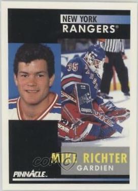 Mike Richter French #164 Hockey Cards 1991 Pinnacle