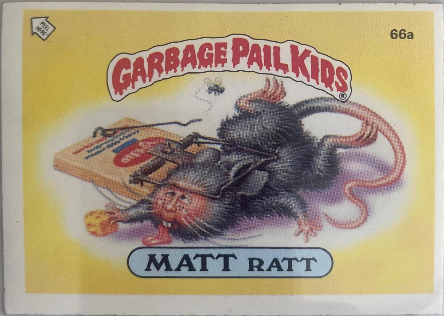 Matt Ratt #66A Garbage Pail Kids 1985 Mini