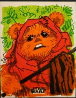 Joey Mason Star Wars 2024 Topps Chrome Galaxy Sketch Card