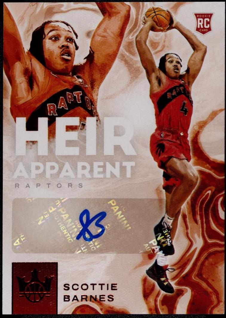 Scottie Barnes [Ruby] #HA-SBN Basketball Cards 2021 Panini Court Kings Heir Apparent Autographs