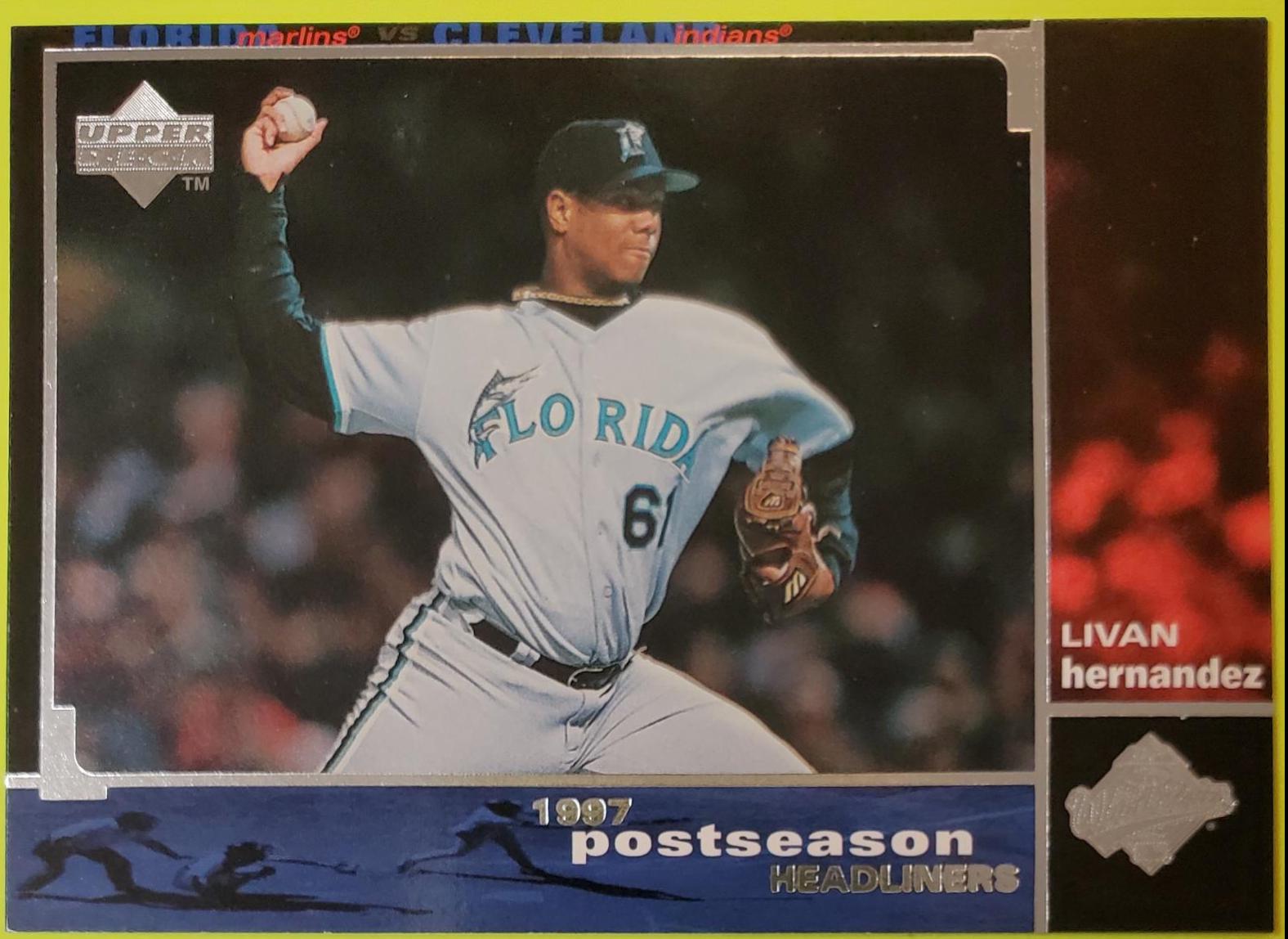 Livan Hernandez ['97 Post-Season Headliners] #430 Baseball Cards 1998 Upper Deck