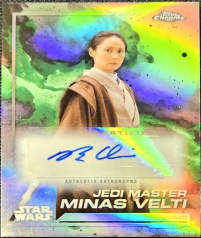 Ming Qiu as Jedi Master Minas Velti [Gold Refractor] #AU-MQ Star Wars 2024 Topps Chrome Autograph