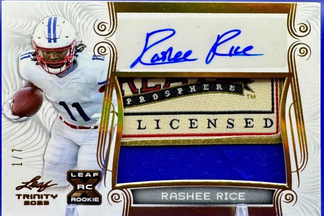 Rashee Rice [Gold Spectrum] #PA-RR1 Prices | 2023 Leaf Trinity Patch ...