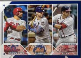 Austin Riley, Kyle Schwarber, Pete Alonso [Royal Blue] #178 Baseball Cards 2023 Topps