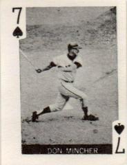 Don Mincher [7 of Spades] Baseball Cards 1969 Globe Imports Playing Cards Prices