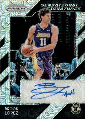 Brook Lopez [Mojo Prizm] #SS-BLP Basketball Cards 2018 Panini Prizm Sensational Signatures