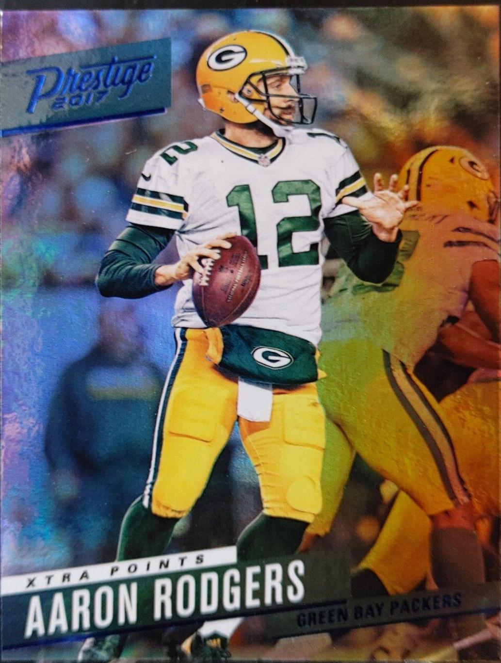 Aaron Rodgers [Blue Xtra Points] #132 Football Cards 2017 Panini Prestige