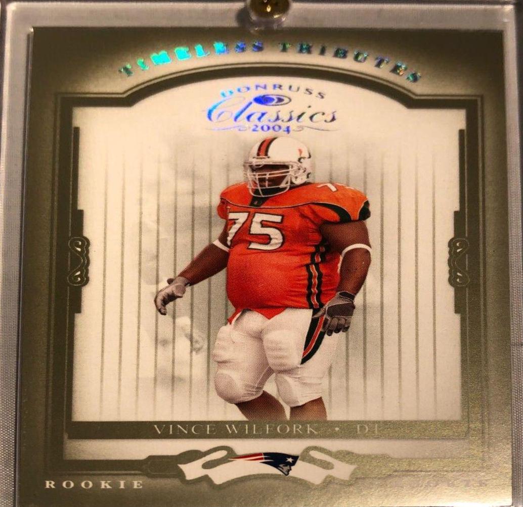 Vince Wilfork [Timeless Tributes Green] #219 Football Cards 2004 Panini Donruss Classics