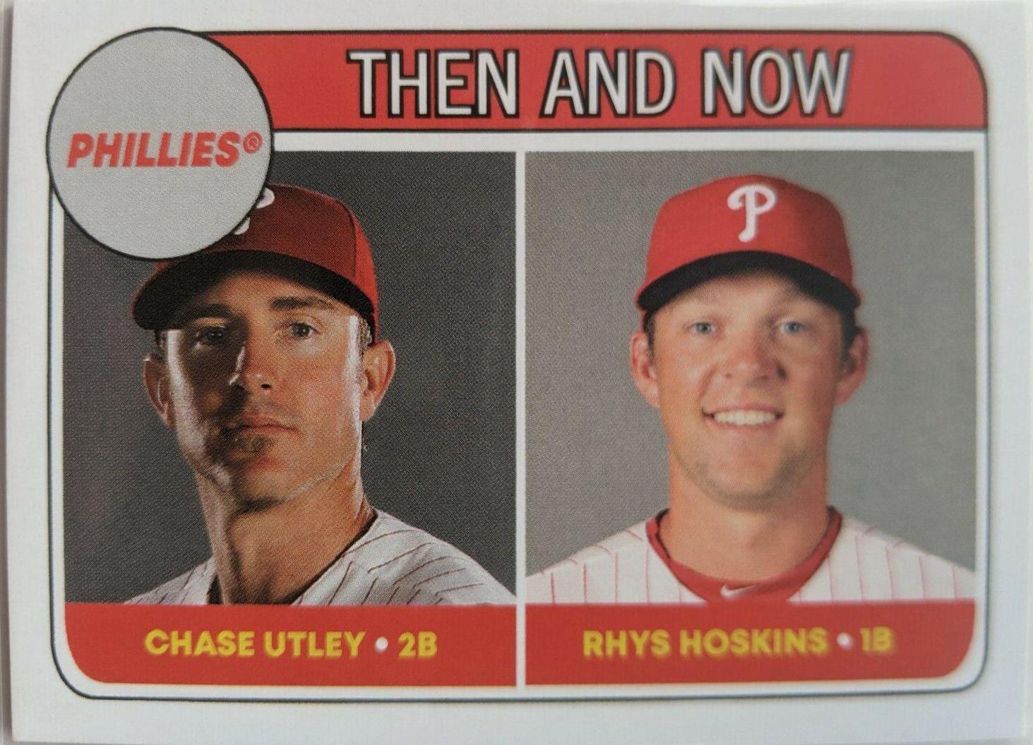 Chase Utley, Rhys Hoskins #70 Baseball Cards 2018 Topps Throwback Thursday