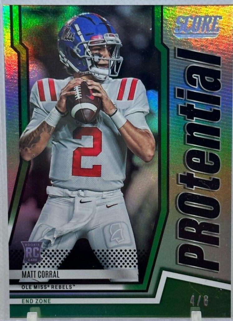 Matt Corral [Green] #P-MC Football Cards 2022 Panini Score Protential