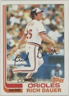 Rich Dauer #8 Baseball Cards 1982 Topps