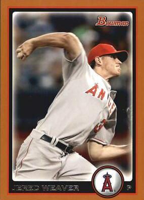 Jered Weaver [Orange] #47 Baseball Cards 2010 Bowman