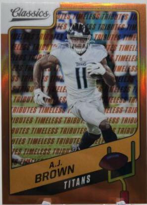 A. J. Brown [Timeless Tributes Orange] #4 Football Cards 2021 Panini Classics