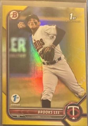 Brooks Lee [Yellow] #BD-153 Baseball Cards 2022 Bowman Draft 1st Edition