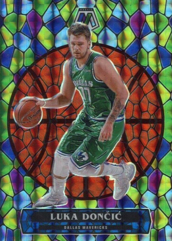 2020-21 panini good mosaic stained glass Luka Doncic case hit BGS 8.5 w/ 2x9.5’s