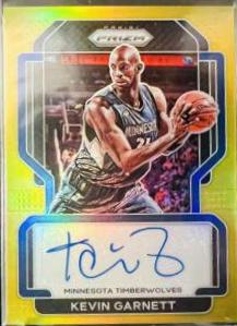 Kevin Garnett [Gold Prizm] #SG-KGN Basketball Cards 2021 Panini Prizm Signatures