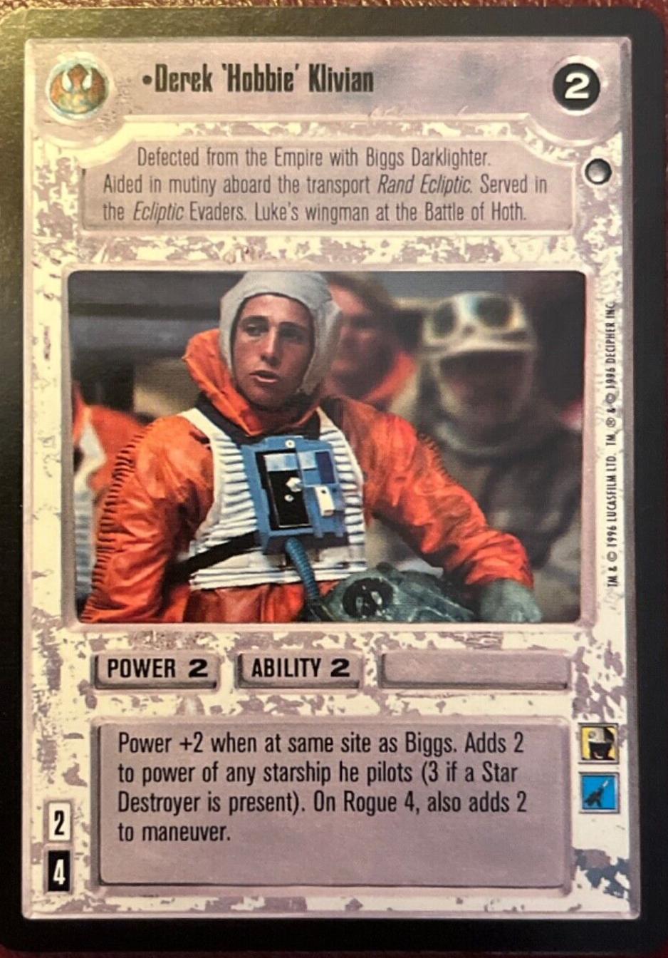 Derek 'Hobbie' Klivian [Limited] Star Wars CCG Hoth