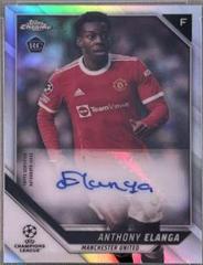 Anthony Elanga [Red Wave Refractor] #CA-AE Soccer Cards 2021 Topps Chrome UEFA Champions League Autographs Prices