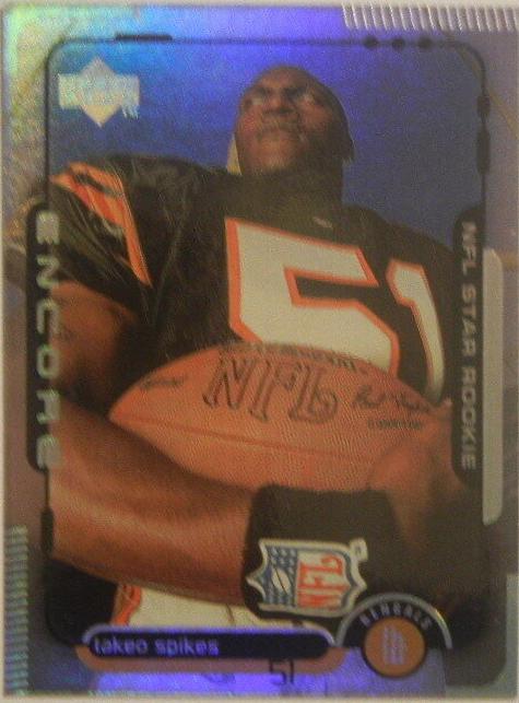 Takeo Spikes #9 Football Cards 1998 Upper Deck Encore