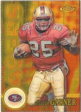 Charlie Garner [Gold Refractor] #96 Football Cards 2000 Topps Finest