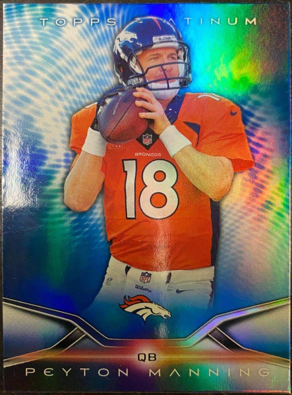 Peyton Manning [Blue] #21 Football Cards 2014 Topps Platinum