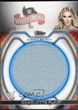 Charlotte Flair [Blue] #M-CF Wrestling Cards 2021 Topps WWE Undisputed Superstar Mat Relics