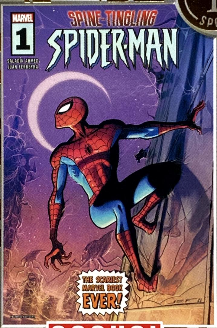 Spine-Tingling Spider-Man #N1S-21 Marvel 2023 Upper Deck Annual Number 1 Spot