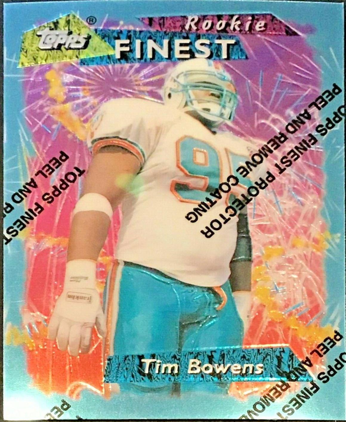 Tim Bowens #3 Football Cards 1995 Topps Finest