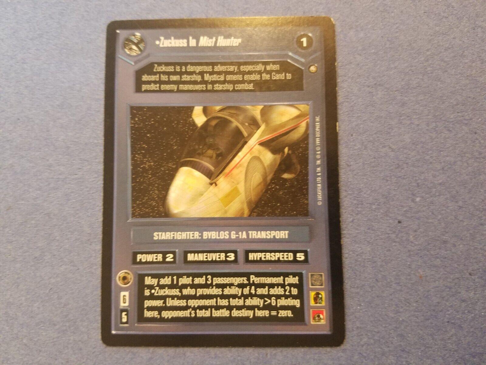 Zuckuss In Mist Hunter Star Wars CCG Enhanced Jabba's Palace