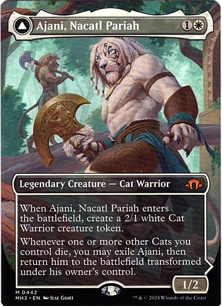 Ajani, Nacatl Pariah // Ajani, Nacatl Avenger [Borderless] #442 Magic Modern Horizons 3