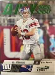 Eli Manning [Green] #6 Football Cards 2022 Panini Prestige Any Given Sunday Prices