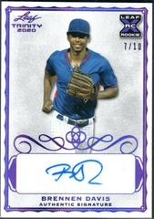 Brennen Davis [Purple] #A-BD1 Baseball Cards 2020 Leaf Trinity Autographs Prices