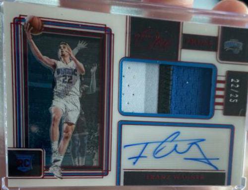 Franz Wagner [Red] #RA-FWG Basketball Cards 2021 Panini One and One Rookie Autographs