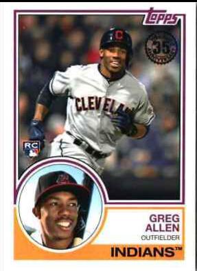 Greg Allen #83-10 Baseball Cards 2018 Topps 1983 Baseball Rookies