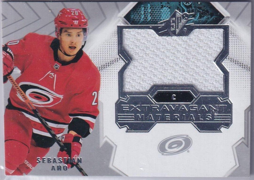 Sebastian Aho #J-SA Hockey Cards 2021 SPx Jersey