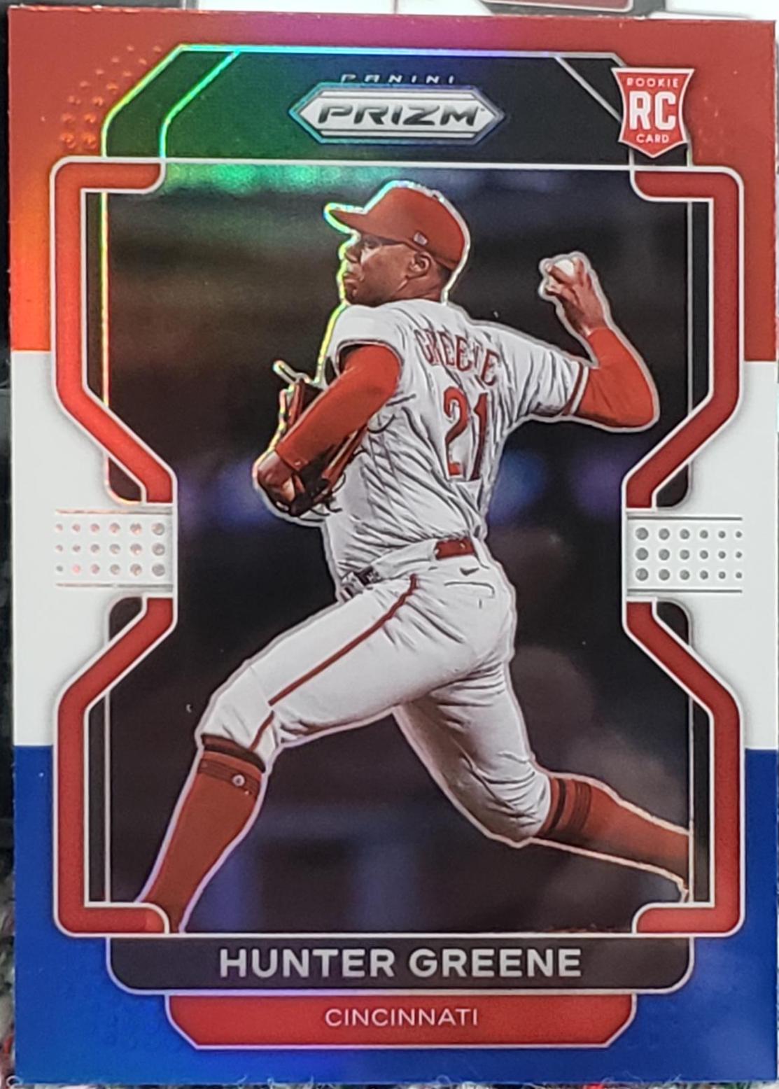 Hunter Greene [Red White Blue Prizm] #88 Prices [Rookie] | 2022 Panini ...