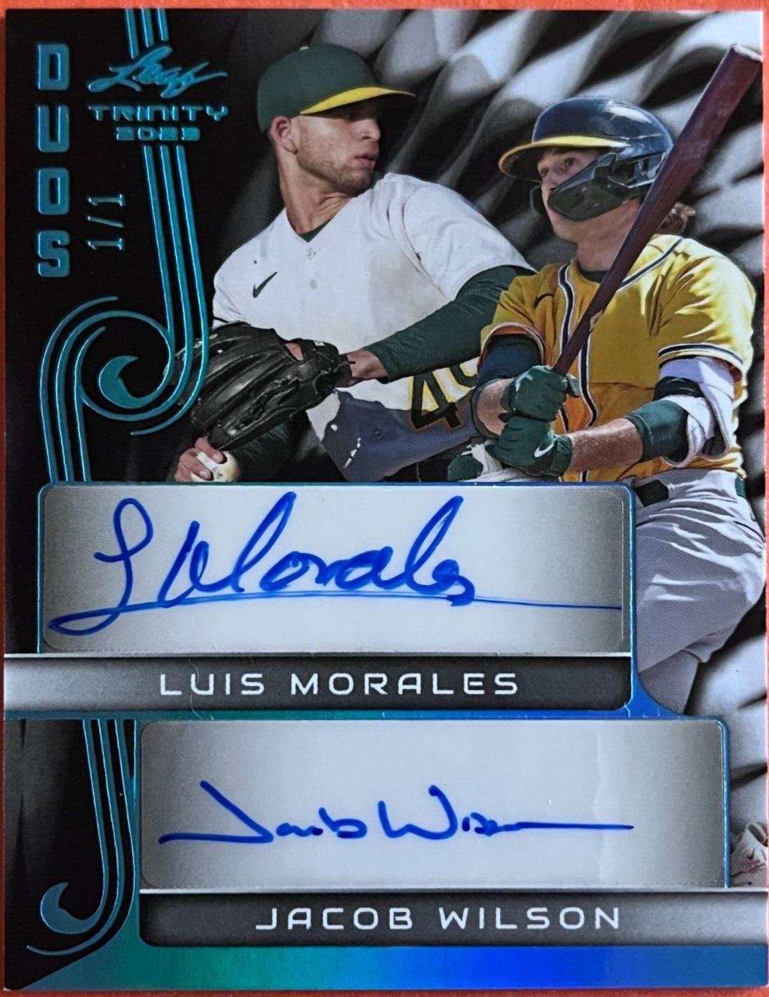 Luis Morales / Jacob Wilson [Gold] #DA-16 Prices | 2023 Leaf Trinity ...