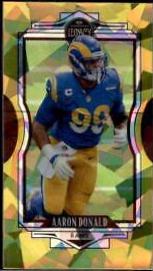 Aaron Donald [Premium Edition Yellow Diamond Mini] #87 Football Cards 2021 Panini Legacy