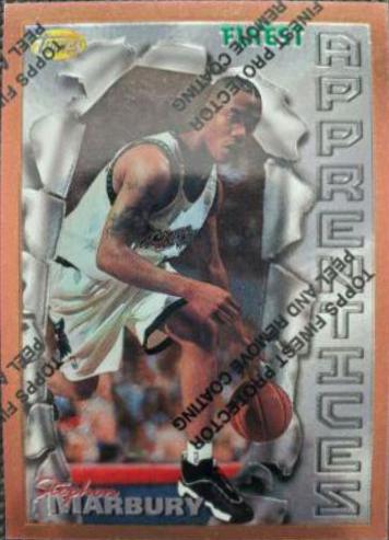 Stephon Marbury [w Coating] #62 Basketball Cards 1996 Finest