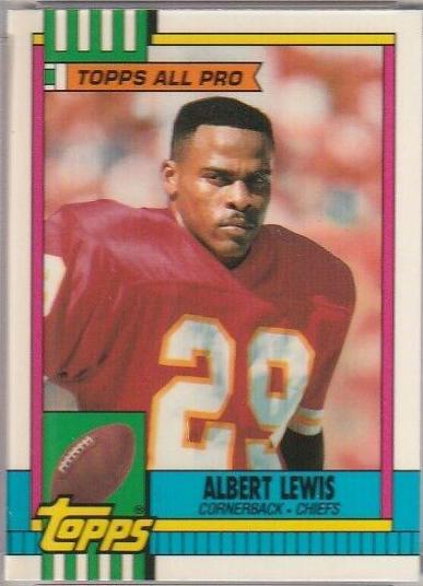 Albert Lewis #254 Football Cards 1990 Topps Tiffany