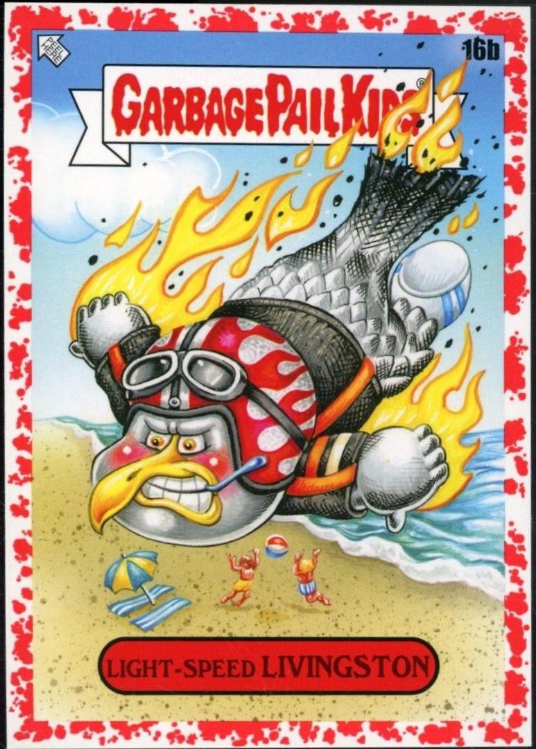 Light-Speed Livingston [Red] #16b Garbage Pail Kids Book Worms